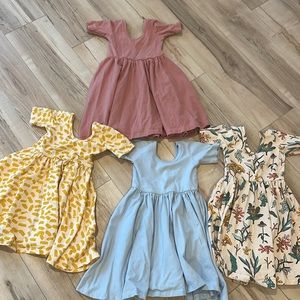 Lot of (4) alice +ames dresses size 4t in used play condition